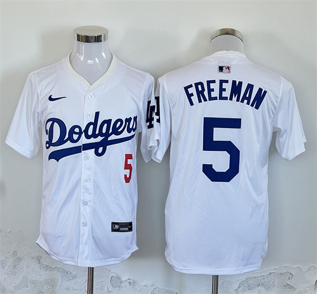 Men's Los Angeles Dodgers #5 Freddie Freeman White Home Limited Stitched Baseball Jersey Men's Los Angeles Dodgers #5 Freddie Freeman White Home Limited Stitched Baseball Jersey